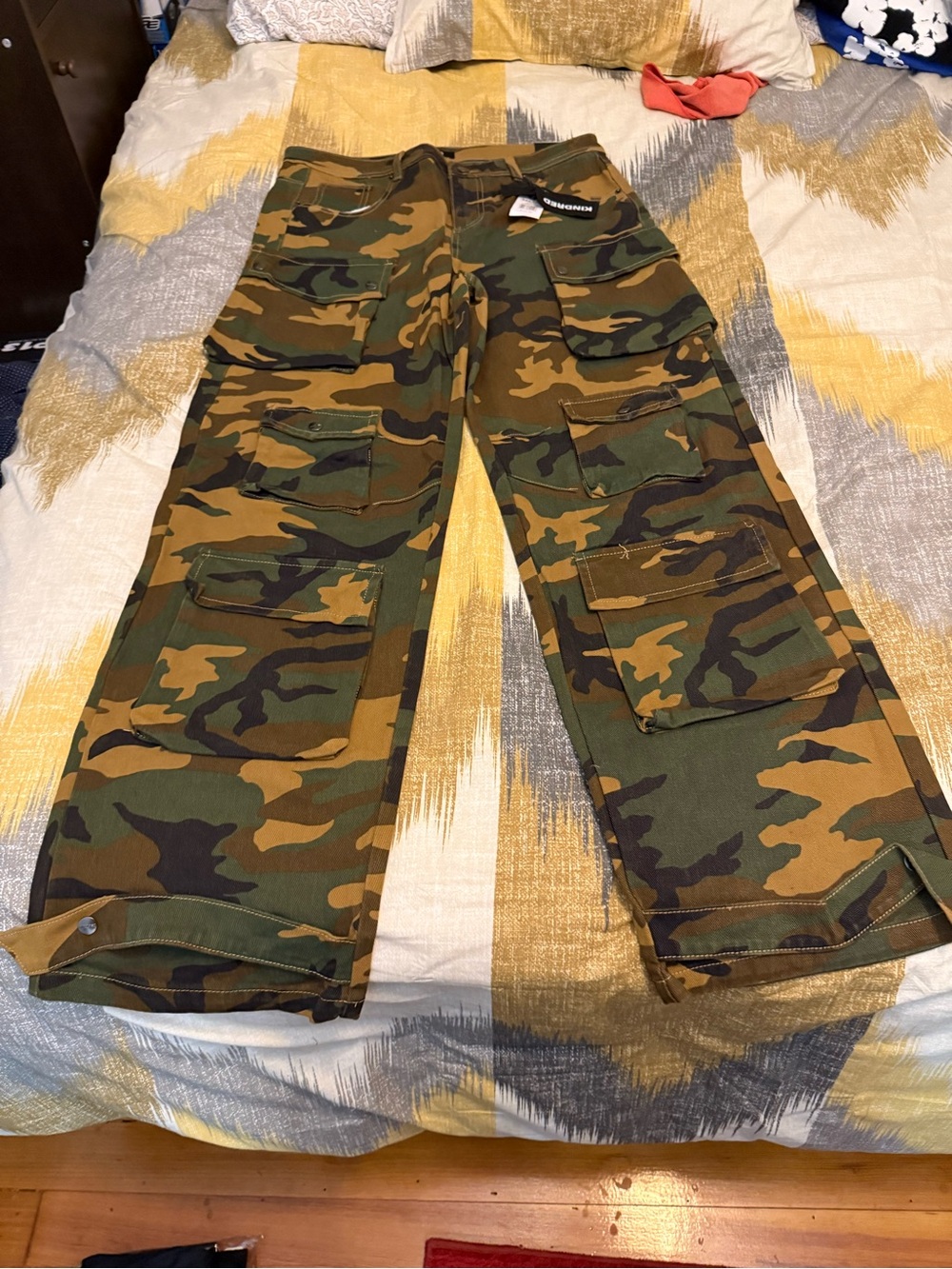 Kindred Men's Camouflage Cargo Pants - Green Camo size 34